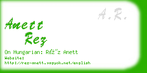 anett rez business card